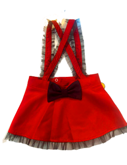 فن پت دامن دخترانه بنددار قرمز (M.L.XL)