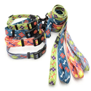 قلاده گردنی طرح استخوان شبرنگ به همراه بند سایز M