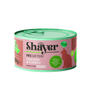 کنسرو شایر پته مرغ و بوقلمون گربه 200 گرم(پک 24 عددی)