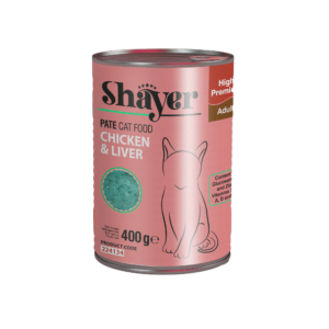 کنسرو شایر پته مرغ و جگر گربه 400 گرم(پک 12 عددی)