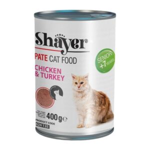 کنسرو سینیور شایر مرغ و بوقلمون گربه 400 گرم(پک 12 عددی)