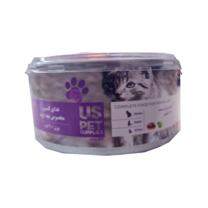 کنسرو 200 گرمی خوراک ترکیبی بچه گربه گوشت مرغ و سیب (پک 12 عددی)