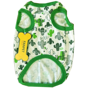 فن پت رکابی نخ پنبه طرح کاکتوس(M.L.XL)