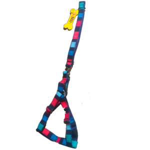 فن پت قلاده کتفی راه راه سورمه ای 2.5 سانت