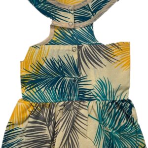 فن پت لباس هاوایی دخترانه زردوسفید وابی و سبز(M.L.XL)