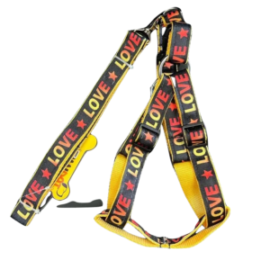 فن پت قلاده کتفی love زرد 2.5 سانت