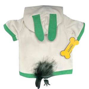 هودی فن پت پاییزه مدل خرگوشی رنگ شیری سبز