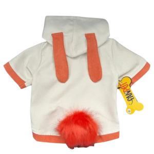 فن پت هودی  مدل خرگوشی رنگ شیری نارنجی