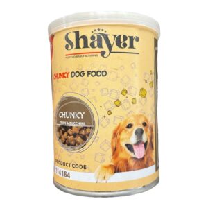 چانک سگ شایر سیرابی و کدوسبز با سس گوشت 400 گرمی