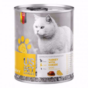 کنسرو گربه Us pet مرغ و بوقلمون 800 گرمی