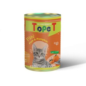 کنسرو پته گربه تاپ پت 400 گرمی ماهی و کدو حلوایی
