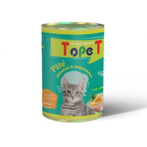 کنسرو پته گربه تاپ پت 400 گرمی مرغ و سبزیجات