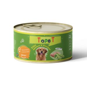 کنسرو پته سگ تاپ پت 200 گرمی مرغ و کدو سبز
