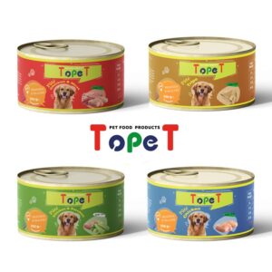 کنسرو پته سگ تاپ پت 200 گرمی پک 4 طعم