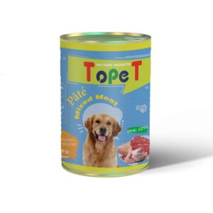 کنسرو پته سگ تاپ پت 400 گرمی میکس