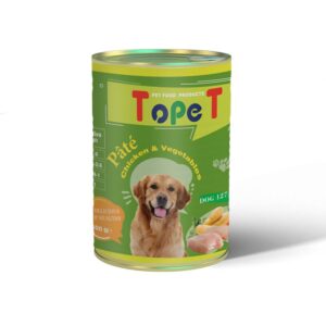 کنسرو پته سگ تاپ پت 400 گرمی مرغ و سبزیجات