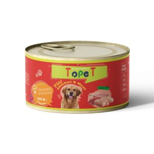 کنسرو پته سگ تاپ پت 200 گرمی مرغ و گوشت