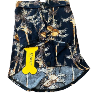 فن پت پبراهن هاوایی پسرانه نخل سورمه ای