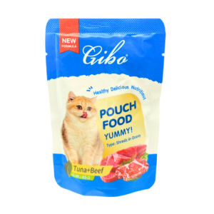 پوچ گربه گیبو طعم تن و گوساله