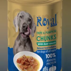 رویال کوکو کنسرو چانک سگ طعم سیرابی وکدو تنبل