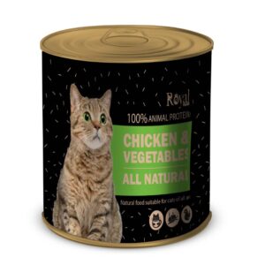 رویال کوکو کنسرو گربه طعم مرغ و سبزیجات 800گرمی