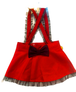 فن پت دامن دخترانه بنددار قرمز