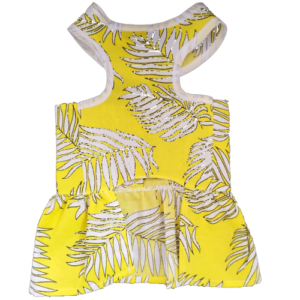 فن پت لباس هاوايي دخترانه زرد سفيد