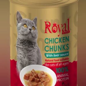 رويال کنسرو چانک گربه طعم مرغ380 گرمي