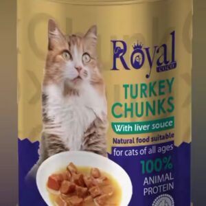 رويال کنسرو چانک گربه طعم بوقلمون380 گرمي