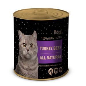 رويال کنسرو گربه طعم مرغ وجگر-800گرم